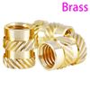 Qrity 100 Pcs Knurled Nuts, Brass Threaded Insert Kit, Female Thread Knurled Nuts, Threaded Insert Knurled Brass Nuts, M3 x 5mm x 5mm