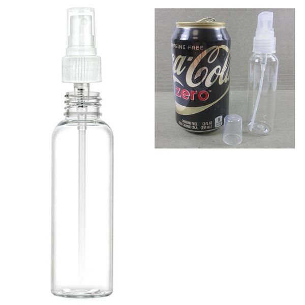 48Pack Plastic Spray Bottles 2 Oz PET Clear Mist Sprayer TSAApproved Empty
