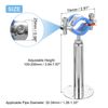 Sourcing Map 2Pcs Pipe Support Bracket, Stainless Steel, Wall Mount & Ceiling Mount, Adjustable Height 100-200mm, OD Pipe 32-34mm