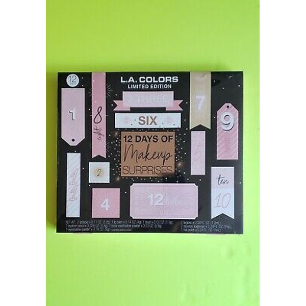 L.A. Colors Limited Christmas Edition 12 DAYS OF MAKEUP Advent Gift Set - NEW