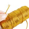 100M Metallic Twine String,1.5MM Black String Twine,Tinsel Thread Cord,Non-Elastic Metallic String For Hanging Craft&Card