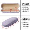 FRIUSATE 4 Pack Hard Shell Eyeglasses Case, Linen Fabrics Large Sunglasses Case Concise Glasses Protective Case (Random Color)