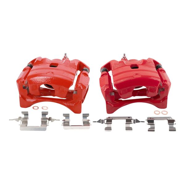 Front Performance Brake Caliper Set Red Compatible with 2010-2013 Nissan Altima 2011-2012 Sentra