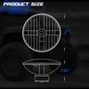 H6024 7" Round Glass H4 Headlight Housing Conversion Kit Chrome pair