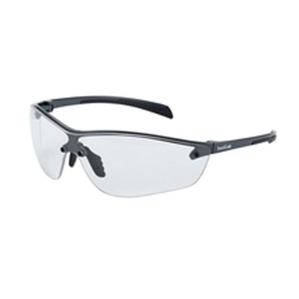 Bollé SILPPSI Silium+ Safety Glasses, Free Microfiber Bag, Anti-Scratch Anti-Fog, Flex Temples, Clear PC Lens