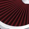 12" Super Flow Oval Air Cleaner Set With Washable Red Element & chrome top