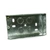 CDL Micro Double Electrical Metal Back Box/Pattress Box 25mm Deep - 2 Gang - SILVER