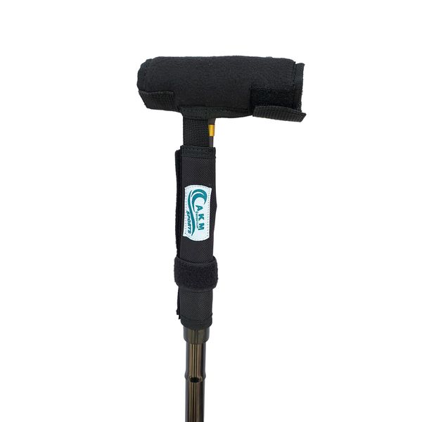 Walking stick comfy Handle grip and securing system for folding walking sticks