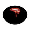 Red Lips Vampire Fangs Teeth Bite Dracula Halloween PopSockets Swappable PopGrip
