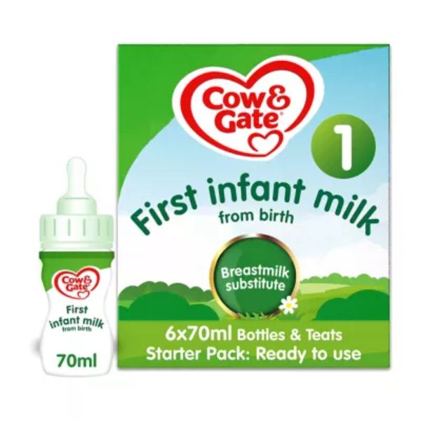 Cow & Gate First Infant Milk Starter Pack from Birth 6 x 70ml