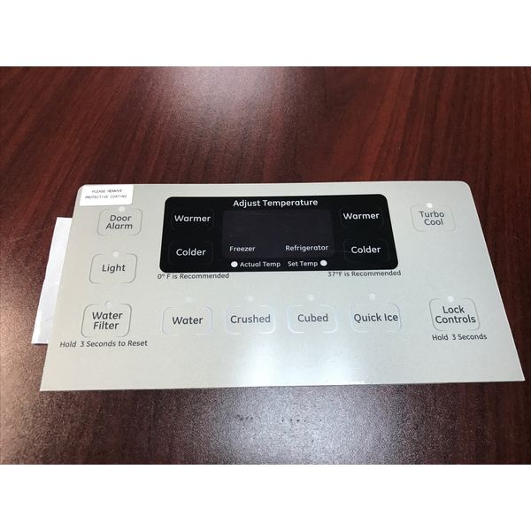 GE Refrigerator Interface, Overlay only, compatible WR55X10907/ WR55X10842, New