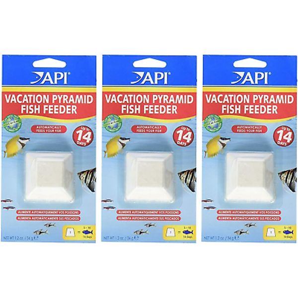 (3 Pack) 14-Day Pyramid Fish Feeders