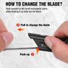 WORKPRO Folding Utility Knife Quick Change Blade Razor Pocket Knife 10PCS Blades
