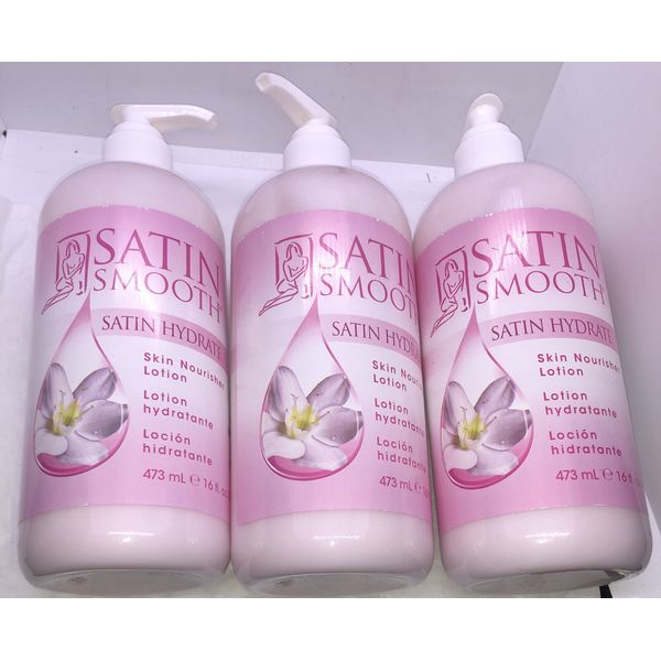 (3 pack) Satin Smooth Hydrate Skin Nourisher Lotion 16 fl oz -BRAND NEW