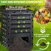 120 Gal Garden Compost Bin with Top Lid Fast Composting Waste Bin for Kitchen 
