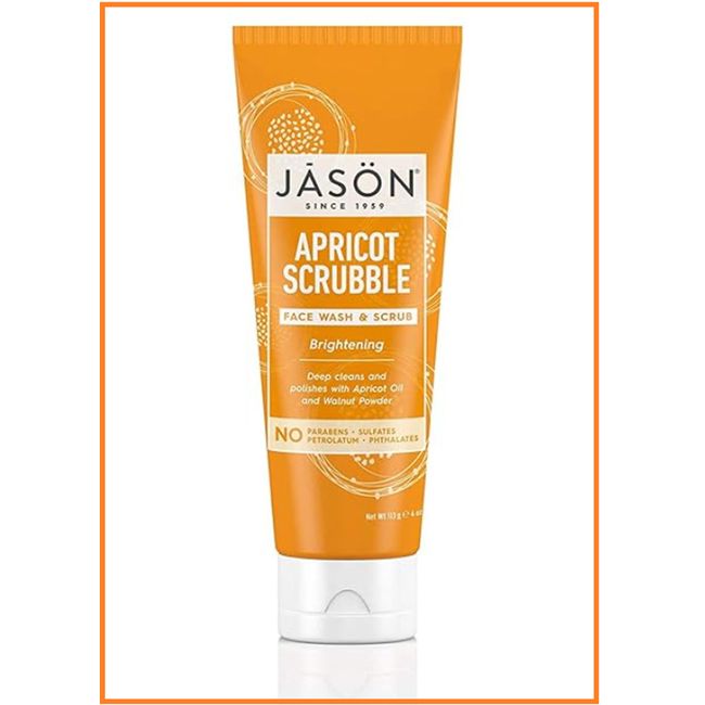 Jason Face Wash & Scrub, Brightening Apricot Scrubble, Deep Clean, 4 Oz**