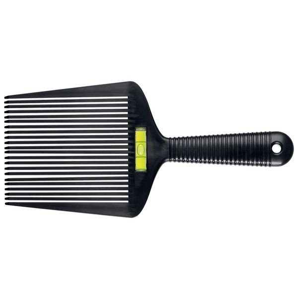 COMAIR Straight Cut Special Comb Black with Spirit Level
