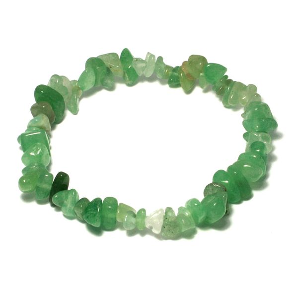 CrystalAge Green Aventurine Gemstone Chip Bracelet