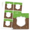PARTYRAMA.CO.UK Pixels Design 80mm Square Sticker sheet of 6