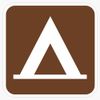 Tent Camping Road Sign Window Bumper Sticker Decal 5"