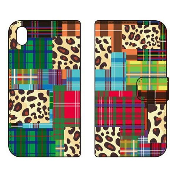 SECOND SKIN Folio Smartphone Case Patchwork Design by ROTM / for Xperia Z4 SO-03G/docomo DSO03G-IJTC-401-LIU1