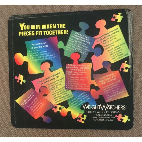 2000 Weight Watchers The At Work Program Serving Sizes Computer Mouse Pad