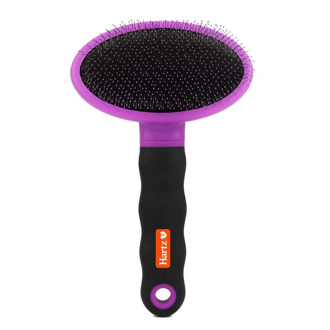 Hartz Groomer's Best Deshedding Slicker Dog Brush, Black/Violet, Dogs