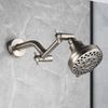 Brushed Nickel Shower Extender Arm, Height & Angle Adjustable with Unique Loc...