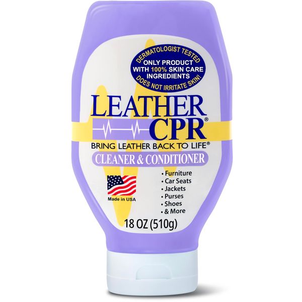 Leather CPR | 2-in-1 Leather Cleaner & Leather Conditioner (18oz) | Cleans, Restores, Conditions, & Protects Furniture, Car Seats, Purses, Shoes, Boots, Saddles/Tack, Jackets, & Auto