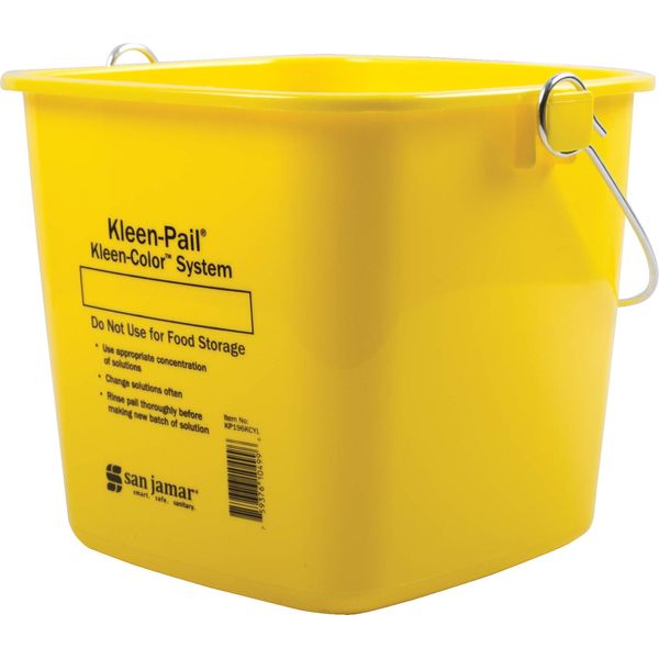 San Jamar Kleen-Pail® Plastic Cleaning Bucket 6 Quarts Yellow