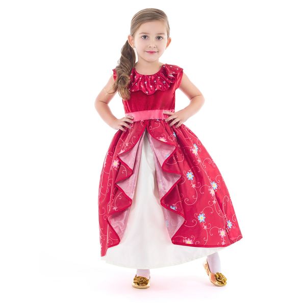 Little Adventures Ruby Princess Dress Up Costume (Medium Age 3-5) - Machine Washable Child Pretend Play and Party Dress with No Glitter