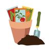 CafePress Plant Pot Seed Packets Sticker Rectangle Bumper Sticker Car Decal