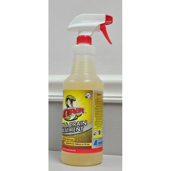 Viper AC Pan & Drain Treatment 1Qt 32 Oz Trigger Spray Cleans Deodorize Protects