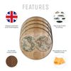 4 Set - World Hemispheres Map Coasters Kitchen Drinks Coaster #14392