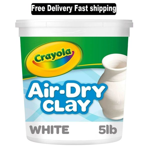 Crayola Air-Dry Self-Hardening Modeling Clay, 5LB Bucket, White