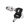 Sourcingmap 12mm 2 Positions Key Locking Push Button Switch with 2 Keys NO-Off Silver Tone