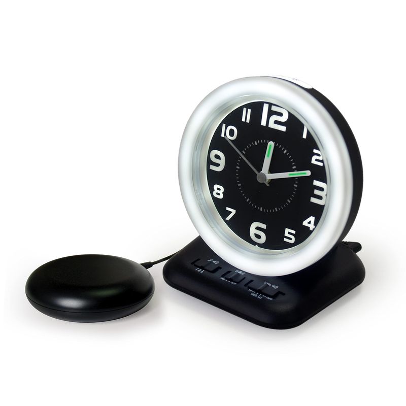 Deaf Alarm Clock with 80dB Loud Alarm, Analogue Display, Flashing Light ...