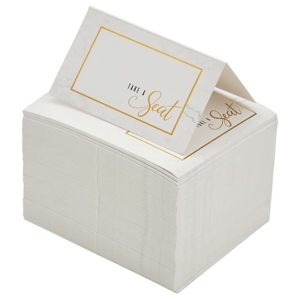 THE TWIDDLERS - 200 Name Place Cards for Tables in Elegant White, Wedding Table Place Cards for Events & Parties, Perfect for Wedding Events & Table Plans - 10 x 8.5 cm