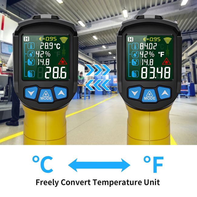 Digital LCD Industrial Electronic Thermometer Non Contact Infrared