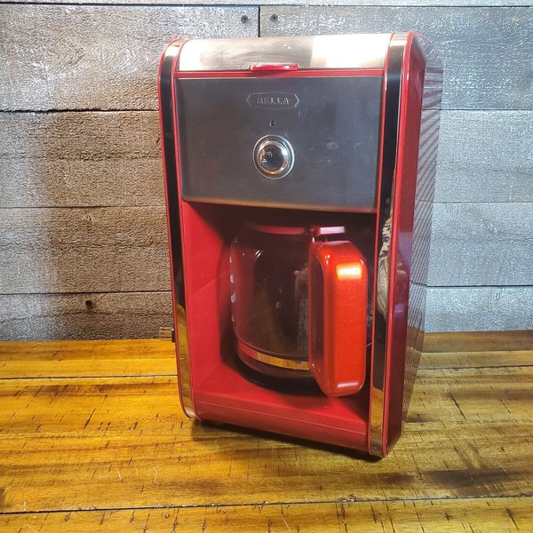 Bella Linea 12 Cup Coffee Maker Red And Chrome Accents CM4282 Tested! Read