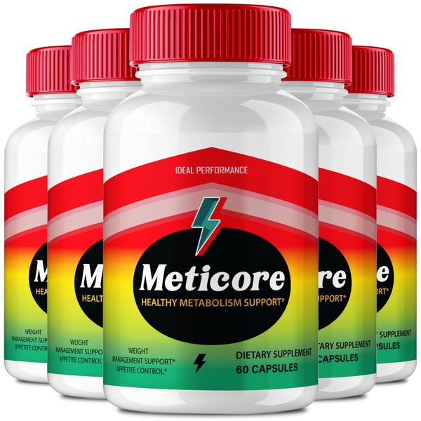 Meticore Keto Capsules, Meticore Advanced Formula Supplement Pills - Maximum Strength, Meti Core Health and Wellness Capsules All Natural Keto Pills, Meti Core Keto Reviews (5 Pack)