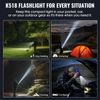 Rechargeable Tactical Flashlights, High Lumens Small Mini USB-C LED Flashlight, Compact EDC Flash Light, 4 Modes&Memory Function, Waterproof Pocket Lights for Home,Camping,Emergency (2, Orange)