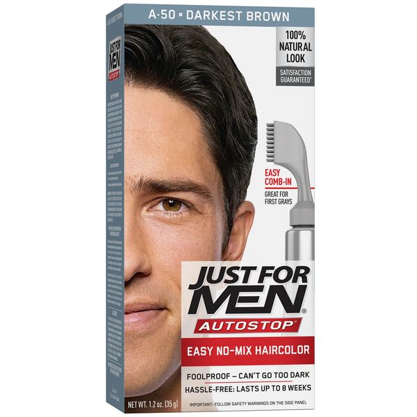 Just For Men AutoStop Men's Hair Color, Darkest Brown