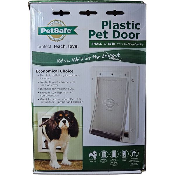 PetSafe Premium Plastic Pet Door White Small PPA00-10958 9582 NEW