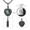 TIMULTI Titanium Compass Compass Lightweight Waterproof Outdoor Compass Guide Portable Convenient Gift (Black)