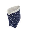 Fabric Cosmetic Bag - Anchor on Blue - Washable - Gift Birthday Thank You School Wedding