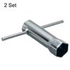 sourcing map 21mm Universal Ignition Spark Plug Spanner Wrench Socket 2 Pcs