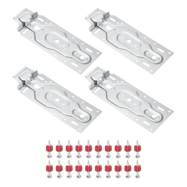 PATIKIL Air Conditioner Wall Mount Bracket, 2 Pair Indoor Internal Unit Universal Hanging Plate Hook Support Bracket Board Part Accessories for HVAC