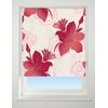 UNIVERSAL Lily Patterned Thermal Blackout Roller Blind, Red, W60cm