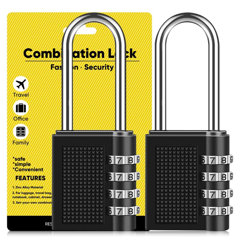 2 Pack Combination Padlock, 2.6 inch Long Padlock Locker Locks ...